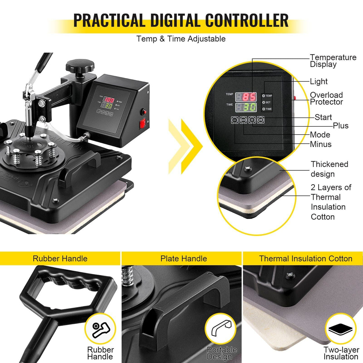 8 In 1 Heat Press Sublimation Machine & 28" Vinyl Cutter Cutting Plotter