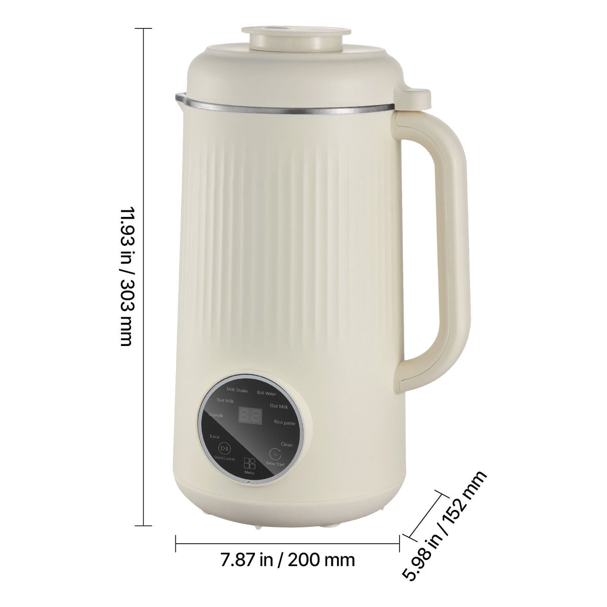 8-in-1 Nut Milk Maker, 41 oz Soy Milk Maker Machine with 10 Blades, for Homemade Oat, Nut, Soy, Juice, Milkshake, Rice Cereal, Plant-Based Beverages with Self-Cleaning, Boil Water, 12-Hour Delay
