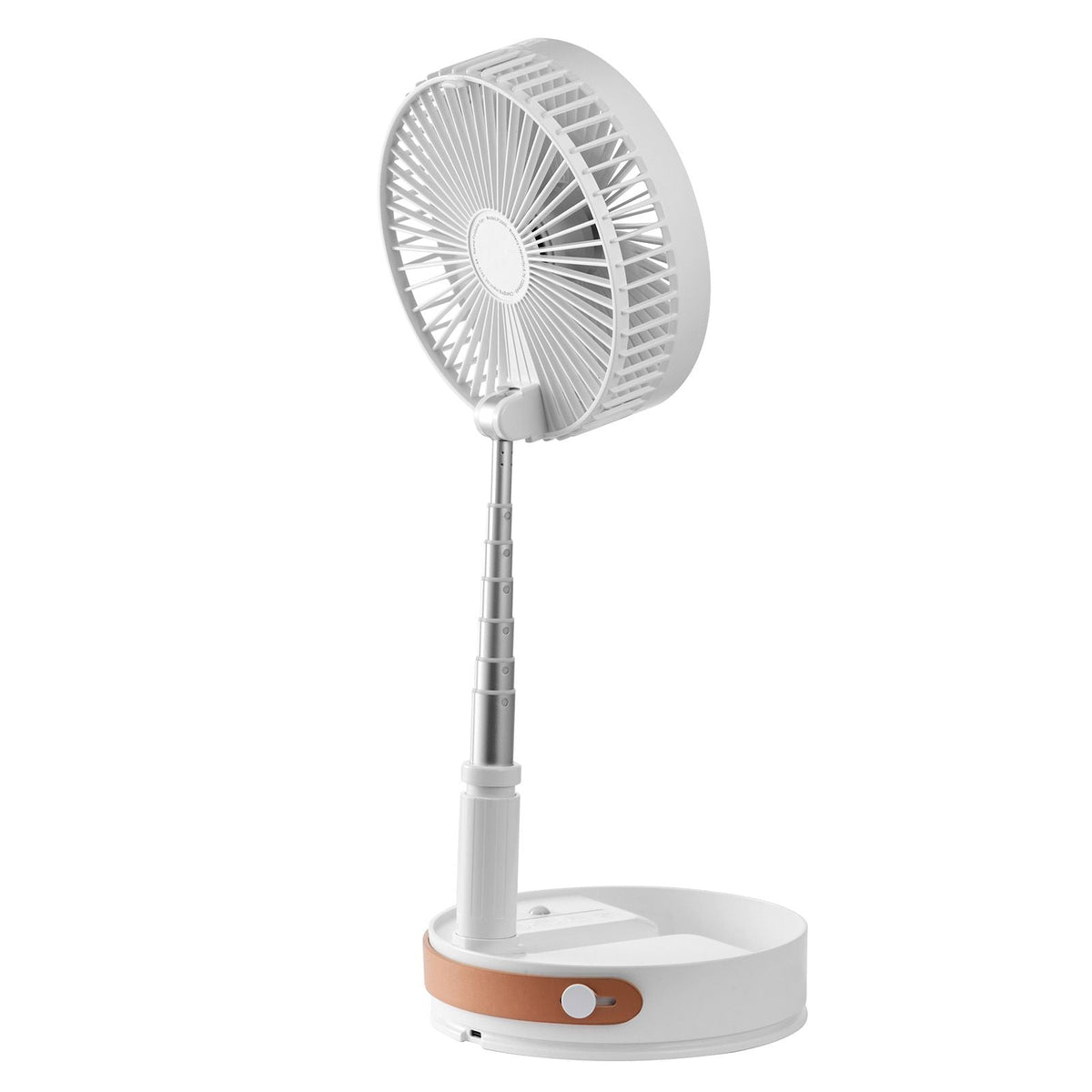 8 Inch Foldable Oscillating Standing Fan with Remote Control, 4 Speed Adjustable Portable Desk Quiet Fan, 7200mah Rechargeable USB Small Fan, Folded Rotating Floor Fan for Bedroom Office Travel