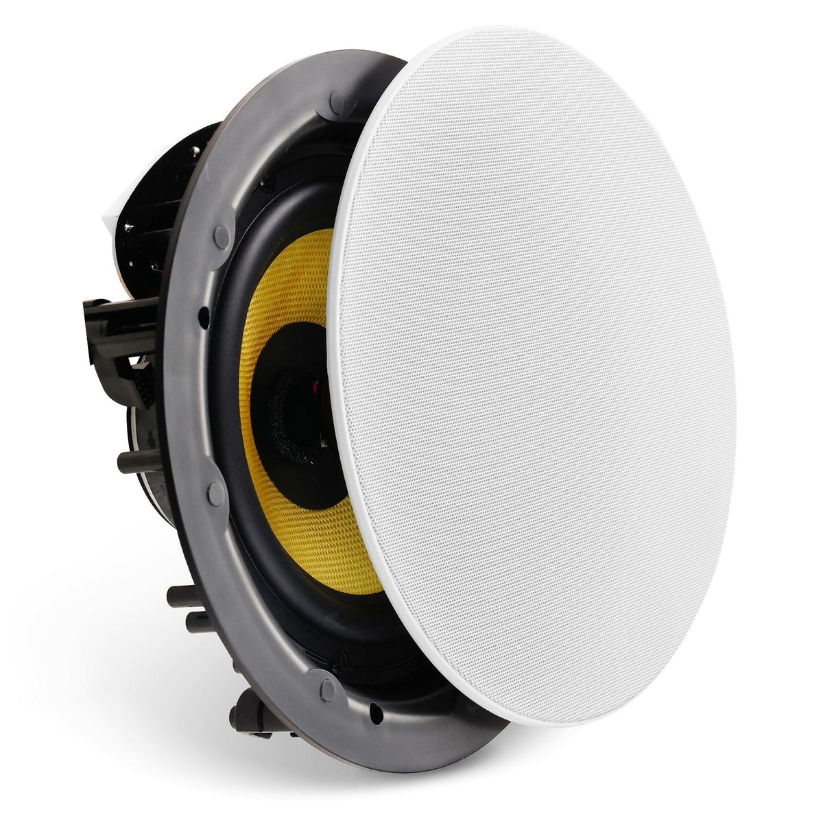 8 Inch in Ceiling Speakers, 200-Watts, Flush Mount Ceiling & in-Wall Speakers System with 8ΩImpedance 89dB Sensitivity, for Home Kitchen Living Room Bedroom or Covered Outdoor Porches, Single