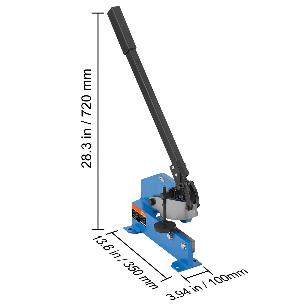 8" Manual Hand Plate Shear for Metal Sheet Processing, HS-8 Benchtop Cutter with Q235 Material, for Crafts Thick Steel Crafting, Heavy Duty Roll Press Machine for Builders, DIY Enthusiasts