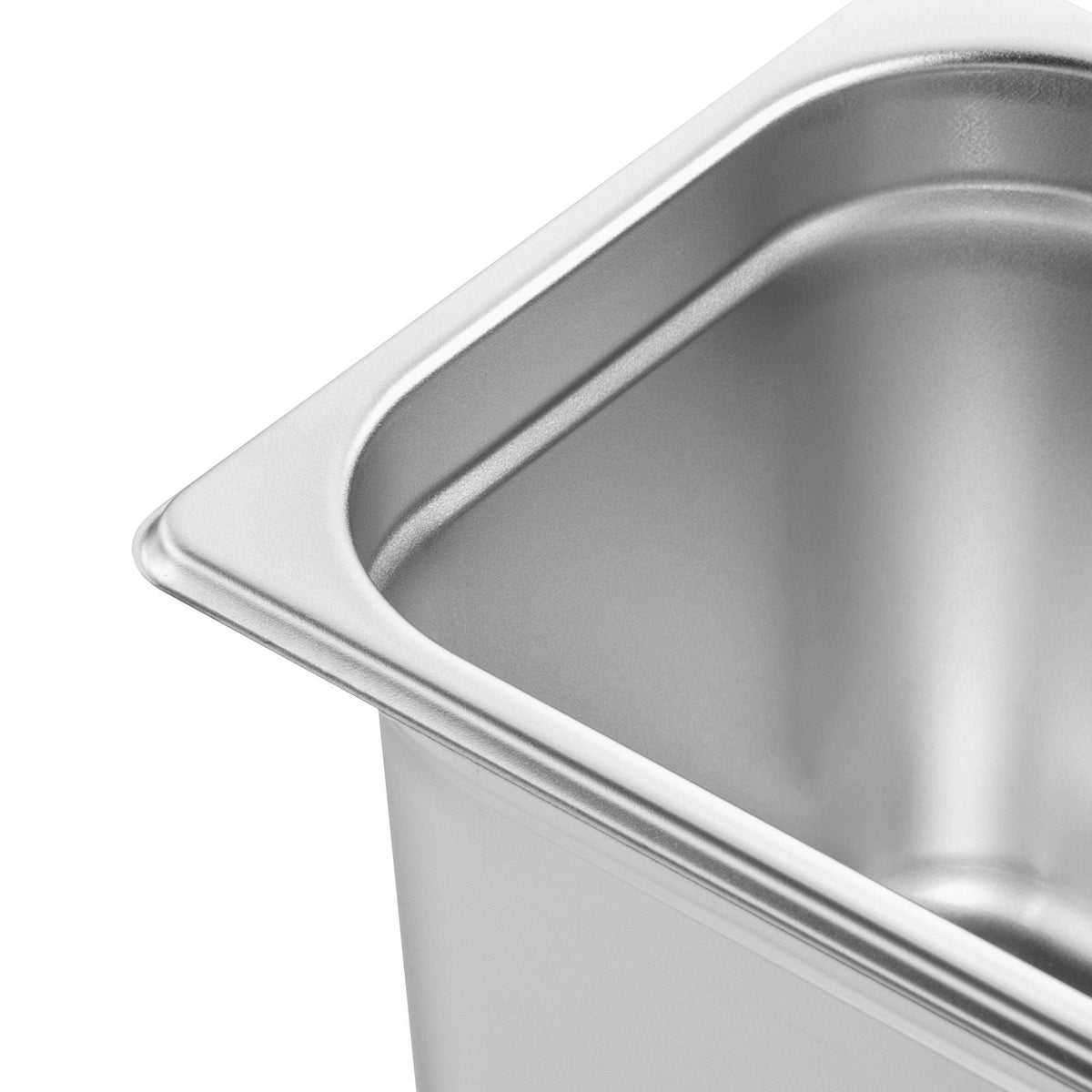 8 Pack Hotel Pans, 1/3 Size Anti-Jam Steam Pan with Lid, 0.8mm Thick Stainless Steel Steam Table Pan, 6-Inch Deep Commercial Table Pan, Catering Storage Food Pan, for Industrial & Scientific