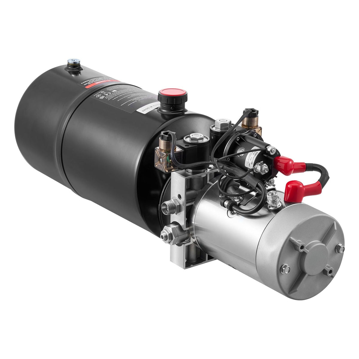 8 Quart Hydraulic Power Unit, Double Acting Dump Trailer Pump, 3200 PSI Max Relief Pressure & 0.91 GPM Flow Rate, DC 12V Hydraulic Pump with Metal Reservoir for Dump Trailer Car Lifting