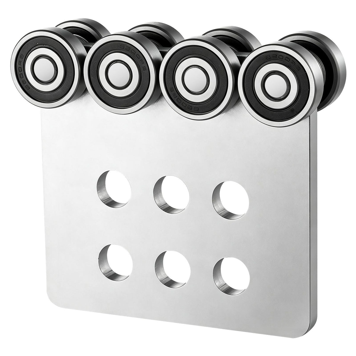 8 Wheel Trolley Assembly Rollers, 4 Pcs 3000 lbs Load, Dual Bearing Trolley Assembly for 1-5/8" Wide and All 1-5/8" or Taller Strut Channel, Heavy Duty Sliding Track System for Warehouse Garage
