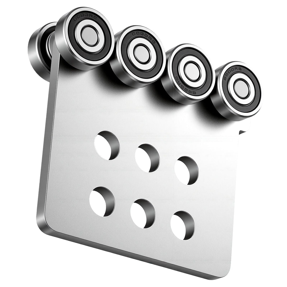 8 Wheel Trolley Assembly Rollers, 4 Pcs 3000 lbs Load, Dual Bearing Trolley Assembly for 1-5/8" Wide and All 1-5/8" or Taller Strut Channel, Heavy Duty Sliding Track System for Warehouse Garage