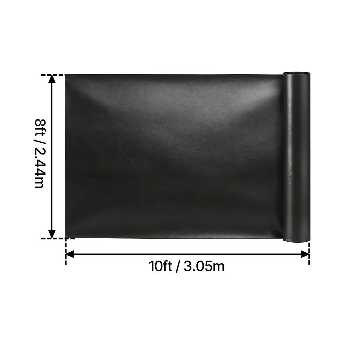 8 x 10 ft Pond Liner, 45 Mil Thickness, EPDM Rubber Material Fish Pond Liner for Outdoor Ponds, Easy to Cut, Durable & Leakproof, for Water Garden, Waterfall, Fishpond, Koi, Fountains, Black