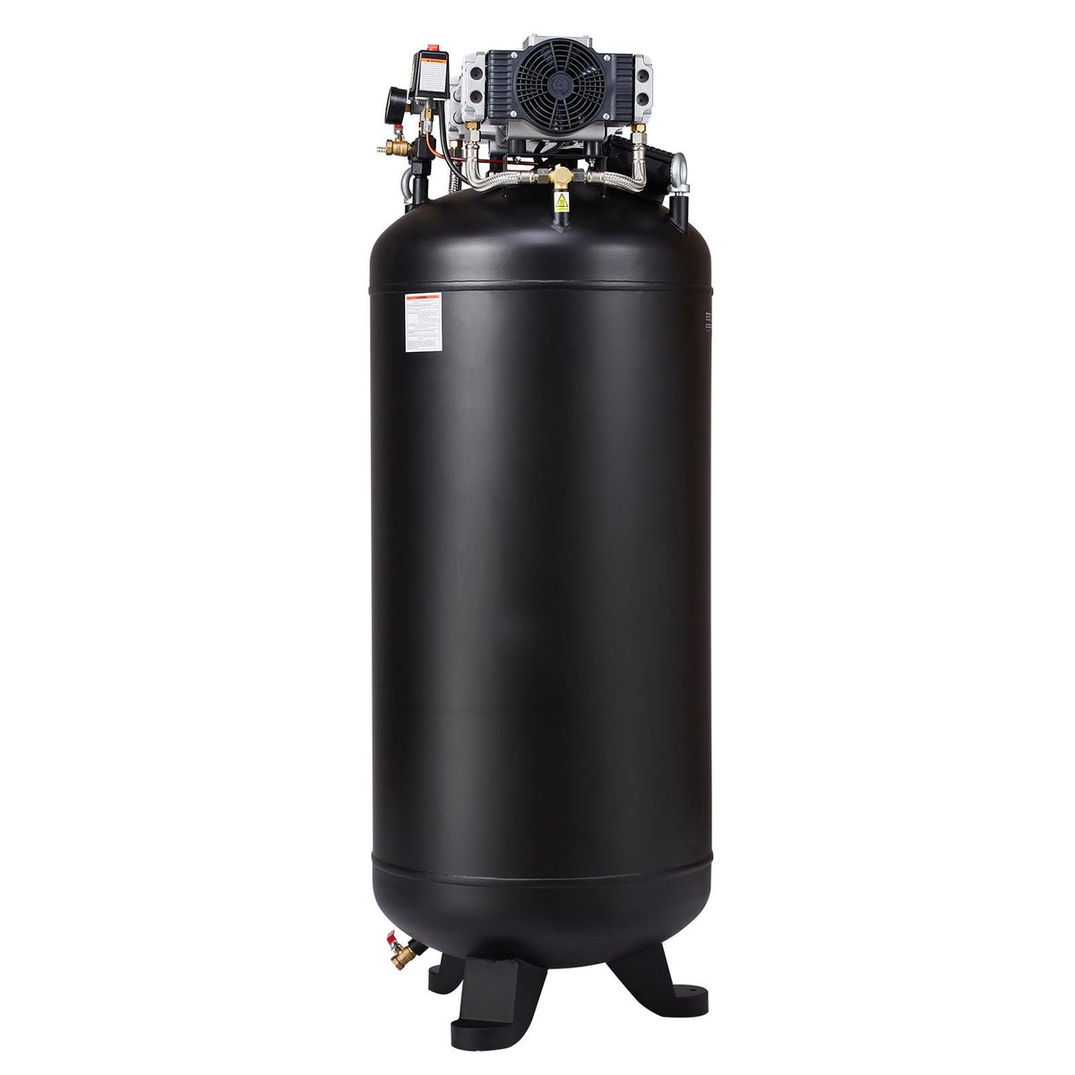 80 Gallon Air Compressor, 6.5HP 15.5SCFM@90 PSI, 145PSI Oil Free Stationary Air Compressor Tank, 86dB Ultra Quiet Compressor for Industrial Manufacturing, Construction Sites, Auto Repair