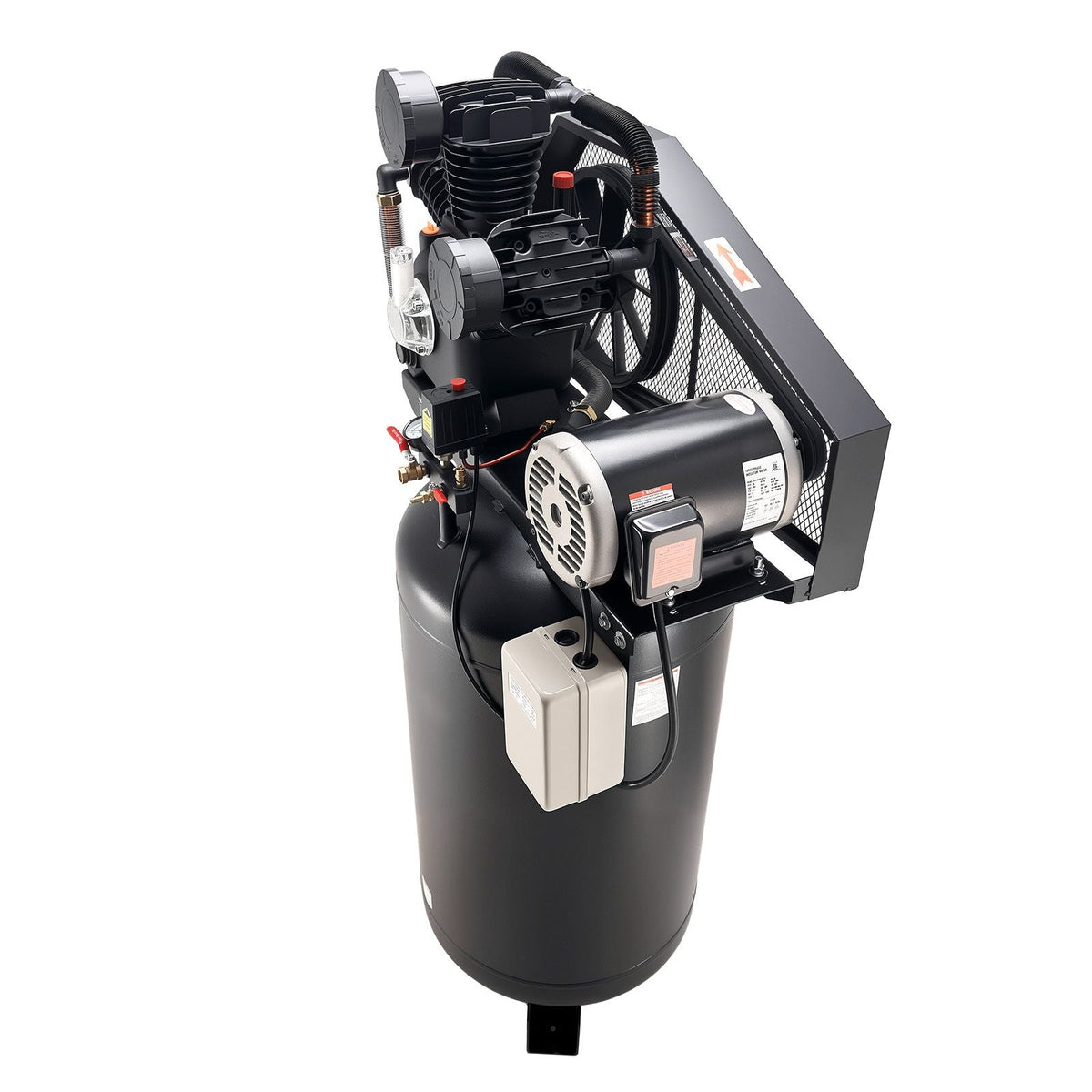 80 Gallons Heavy-Duty Air Compressor, 10HP 17 SCFM at 90PSI Air Compressors Max 175PSI, Oil-Lubricated Compressor Tank for Industrial Manufacturing, Large Workshops (230V 3-Phase, No Plug)