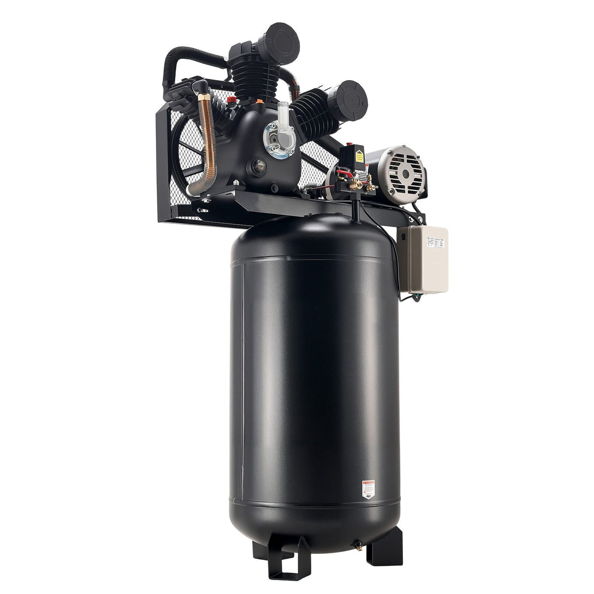 80 Gallons Heavy-Duty Air Compressor, 10HP 17 SCFM at 90PSI Air Compressors Max 175PSI, Oil-Lubricated Compressor Tank for Industrial Manufacturing, Large Workshops (230V 3-Phase, No Plug)