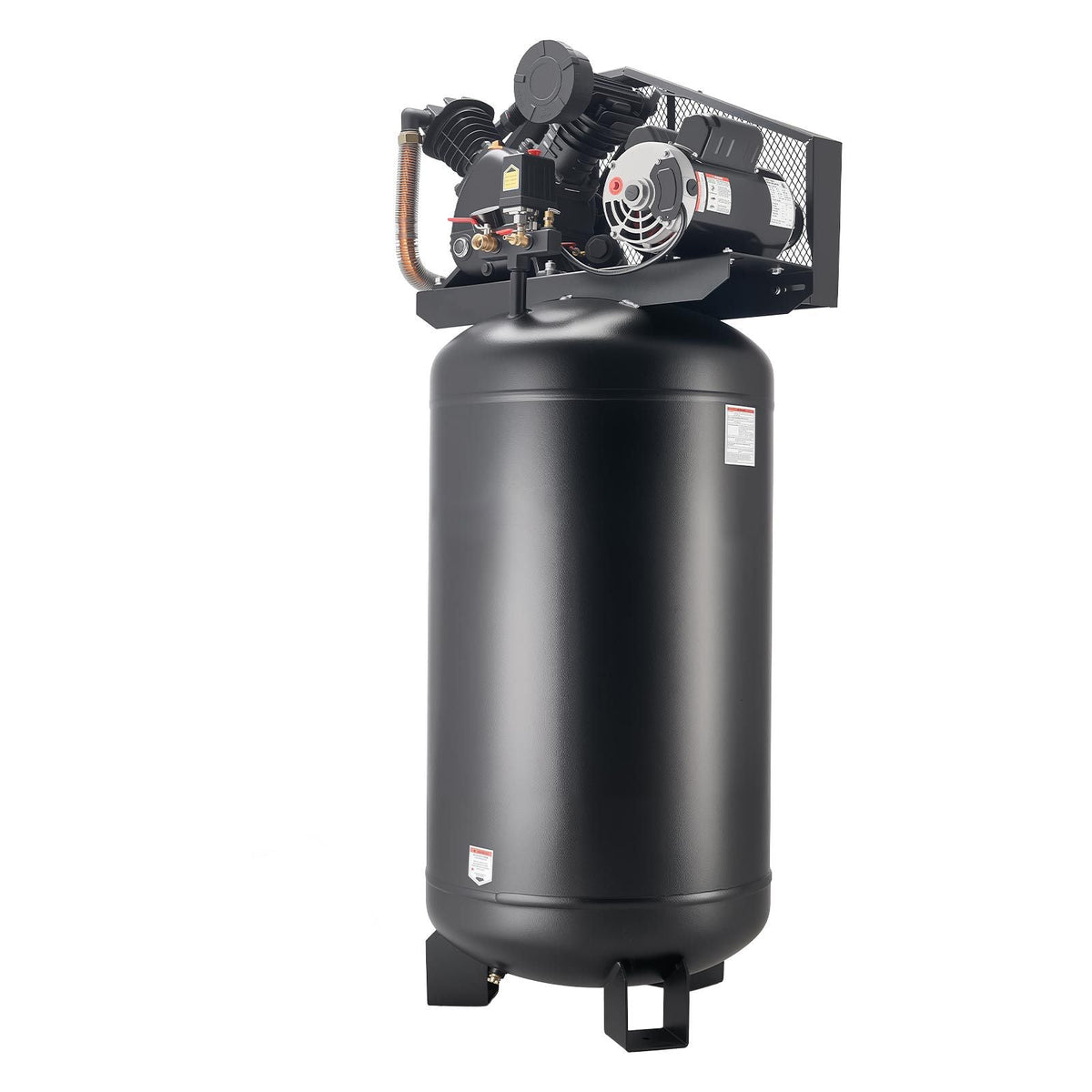 80 Gallons Heavy-Duty Air Compressor, 5HP 10 SCFM at 90PSI Air Compressors Max 175PSI Pressure, Oil-Lubricated Compressor Tank for Industrial Manufacturing, Large Workshops (230V 60Hz, No-Plug)