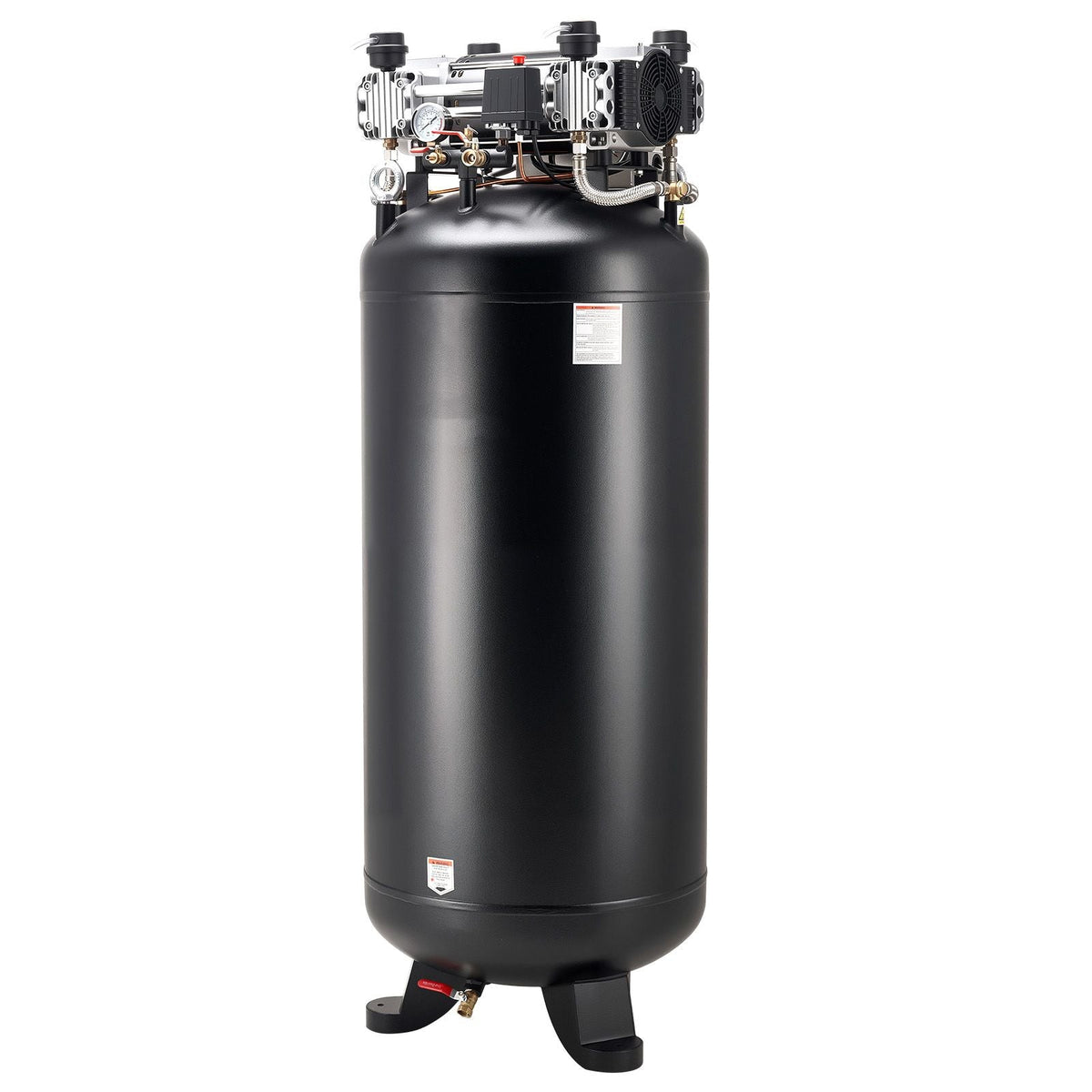 80 Gallons Heavy-Duty Air Compressor, 5HP 13.5SCFM at 90PSI Air Compressors Max 145PSI Pressure, Oil-Free Compressor Tank for Industrial Manufacturing, Large Workshops (230V 3-Phase, No Plug)