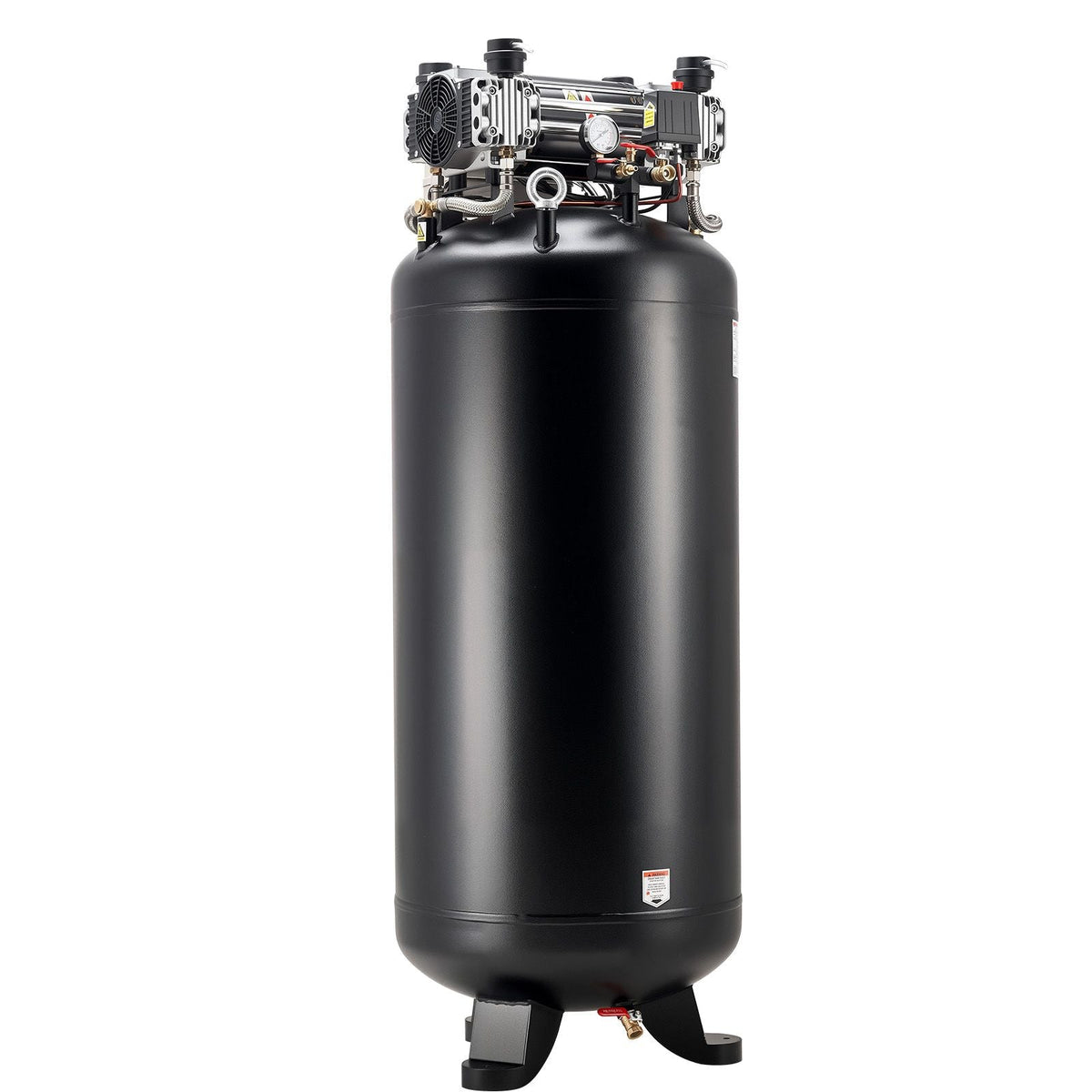 80 Gallons Heavy-Duty Air Compressor, 5HP 13.5SCFM at 90PSI Air Compressors Max 145PSI Pressure, Oil-Free Compressor Tank for Industrial Manufacturing, Large Workshops (230V 3-Phase, No Plug)