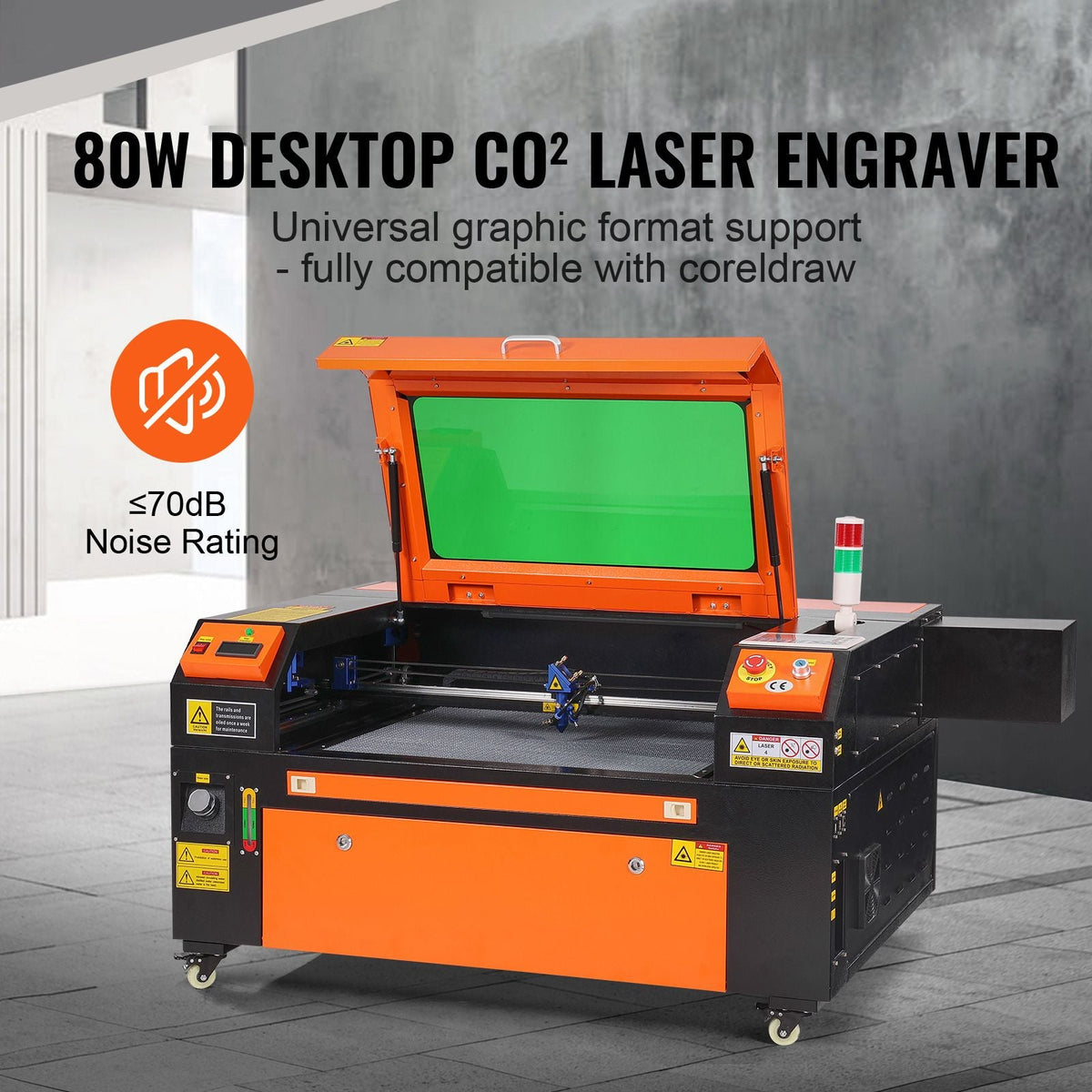 80W CO2 Laser Engraver, 20 x 28 in, 19.7 IPS Laser Cutter Machine with 2-Way Pass Air Assist, Compatible with LightBurn, CorelDRAW, AutoCAD, Windows, Mac OS, Linux, for Wood Acrylic Fabric More
