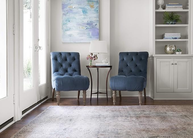 Loloi Loren Collection LQ-04 Silver/Slate 7'-6" x 9'-6" Area Rug
