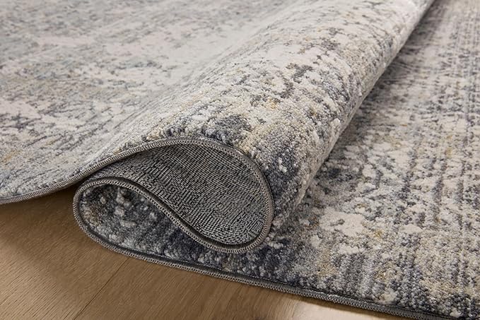 Loloi Amber Lewis Alie Collection ALE-04 Sky/Stone 5'-3'' x 7'-9'', .13'' Pile Height, Area Rug