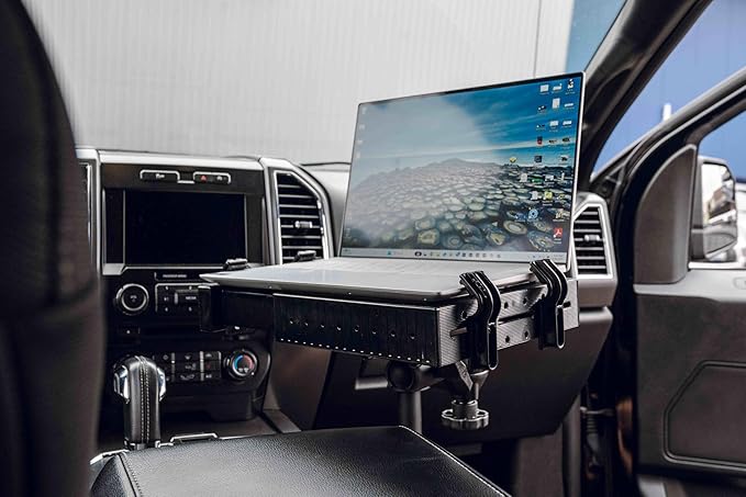 RAM MOUNTS No-Drill Laptop Mount for '15-26 Ford F-150, '17-26 F-250-F-550 + More Compatible with 10" to 16" Wide Laptops RAM-VB-195-SW1
