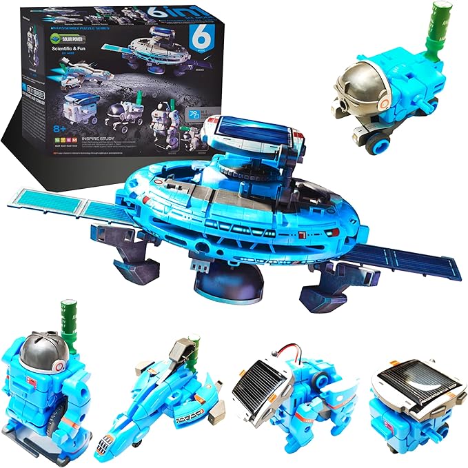 STEM Projects for Kids Ages 8-12, Science Kits, Solar Space Toys Gifts for 8-14 Year Old Teen Boys Girls, 120Pcs Building Experiments Robots for Teenage Ages 9 10 11 12.