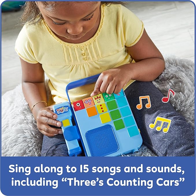 hand2mind Numberblocks Sing and Record Music Player, Kids Karaoke Microphone, Musical Toys, Toddler Boombox, Counting Toys, Preschool Math Learning Activities, Numbers for Toddlers, Birthday Gifts