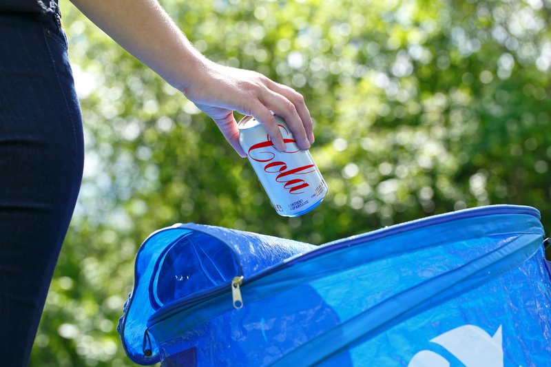 Coghlan's Pop-Up Lightweight Trash & Recycle Can – Collapsible Dual-Purpose Bin for Camping, RV, and Travel – Durable, Compact, and Easy to Store – 29.5 Gallon