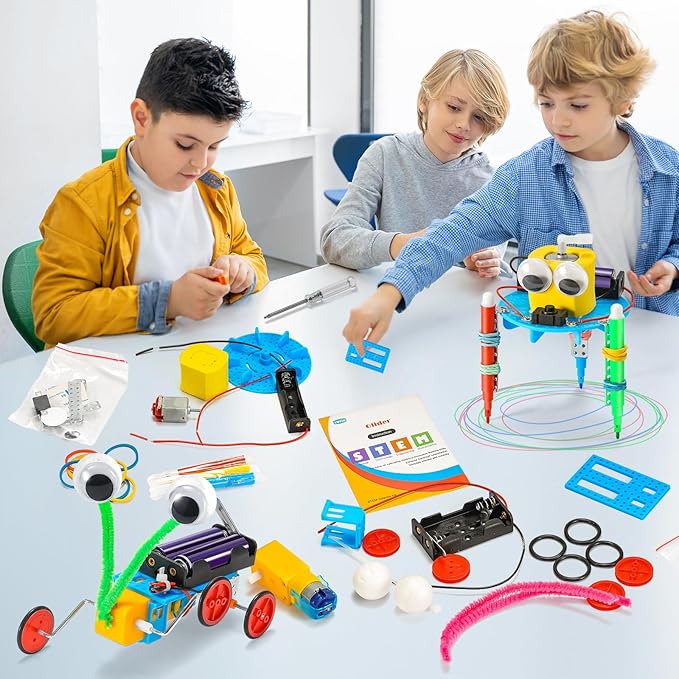 STEM Robotics Kits for Kids Age 8-12 8-10, Science Kits for Kids 8-12, STEM Toys for Boys Age 8 9 10 12 13 14 Girls Boys Birthday Gifts, Robot Building Crafts 8-12 Engineering Motor Set