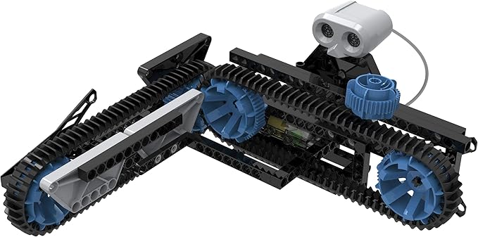 Thames & Kosmos | Robotics Smart Machines: Tracks & Treads | for Kids 8+ | STEM Kit Builds 8 Robots | Color Manual to Help with Assembly | Requires Tablet or Smartphone | Parents' Choice Silver Award