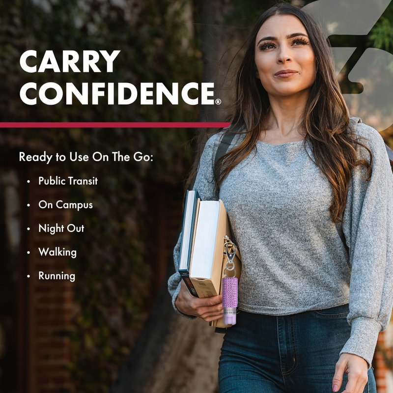 SABRE Pepper Gel Spray with Fast Flip Top Safety & Snap‑Clip Keychain for Self Defense - Max Police Strength OC with UV Marking Dye, Finger Grip, Wind Resistant, 10‑Sec. Spray, 14ft Range, Made in USA