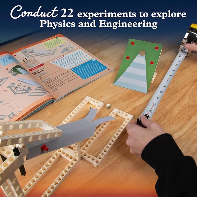 Thames & Kosmos Mechanical Engineering: Machines & Vehicles STEM Experiment Kit | Build 20 Mechanical Models, Explore Physics of Force & Motion | Hands-on, Introductory Science Learning for Ages 8+