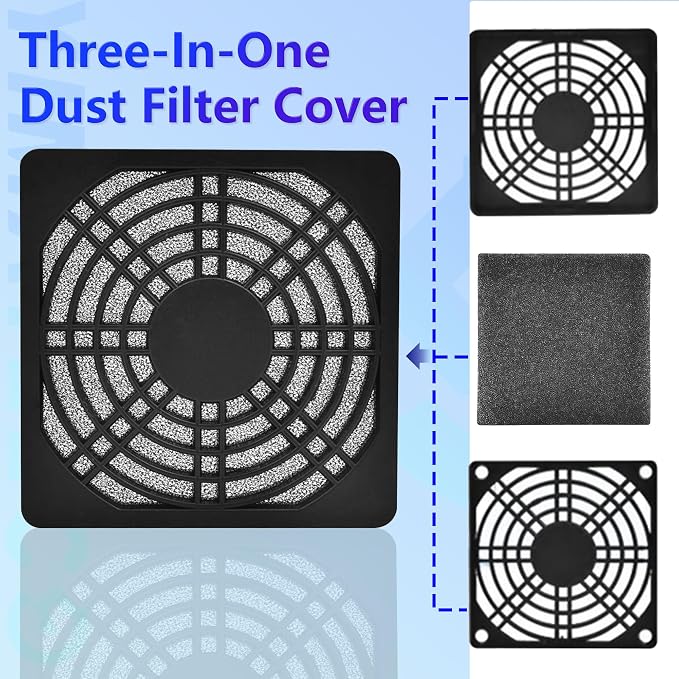 Dust Filter PC 80mm Cooling Fan Filter Dustproof Cover, 2 Pack PC Case Fan