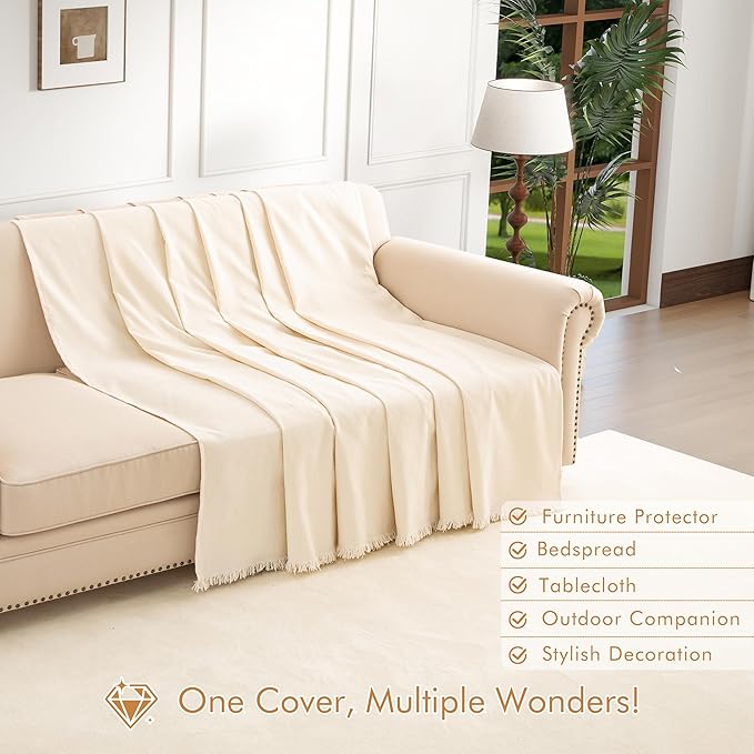 Couch Cover for 2 Cushion Couch Sofa Pet Friendly, Chenille Sectional L Shaped Sofa Cover Washable for Dogs Cats Kids, Leather Furniture Protector Slipcover Decor for Living Room, 71"x102"
