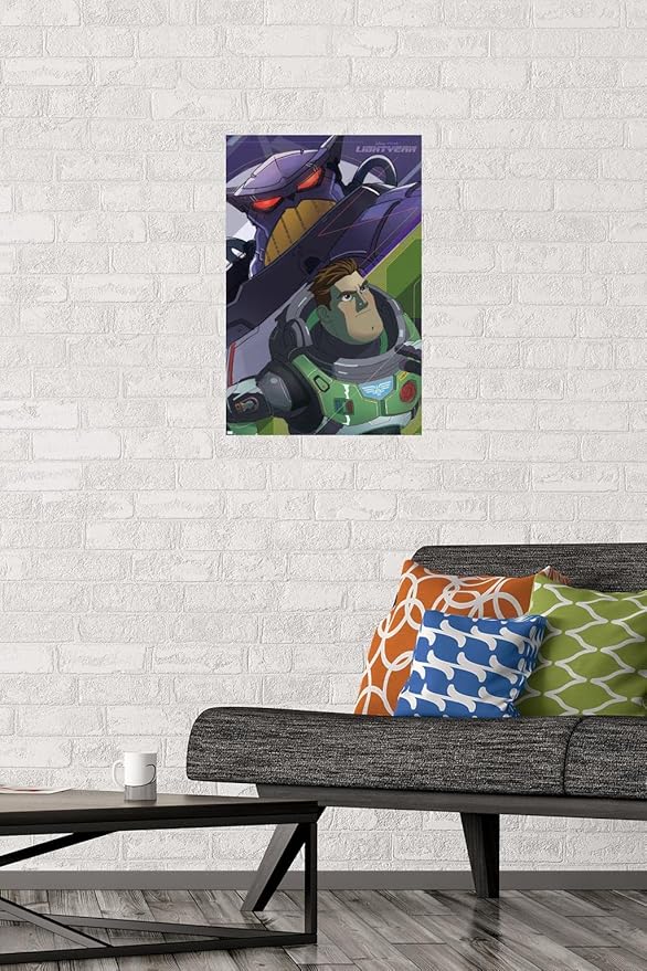 Trends International Disney Pixar Lightyear - Buzz and Zurg Wall Poster, 14.725" x 22.375", Premium Poster & Mount Bundle