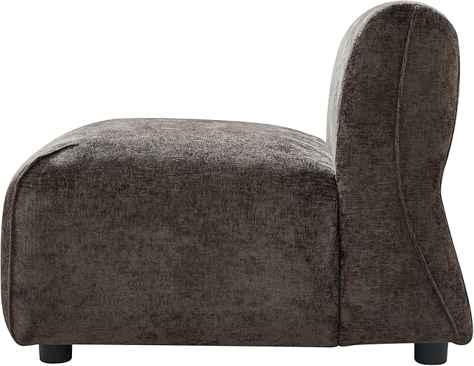 Christopher Knight Home Milio Modern Accent Chair with Ottoman Foot Rest, Wooden Frame Club Chair and Ottoman, Comfy Living Room Lounge Chair with Coffee Table, Single Sofa and Footstools, Brown