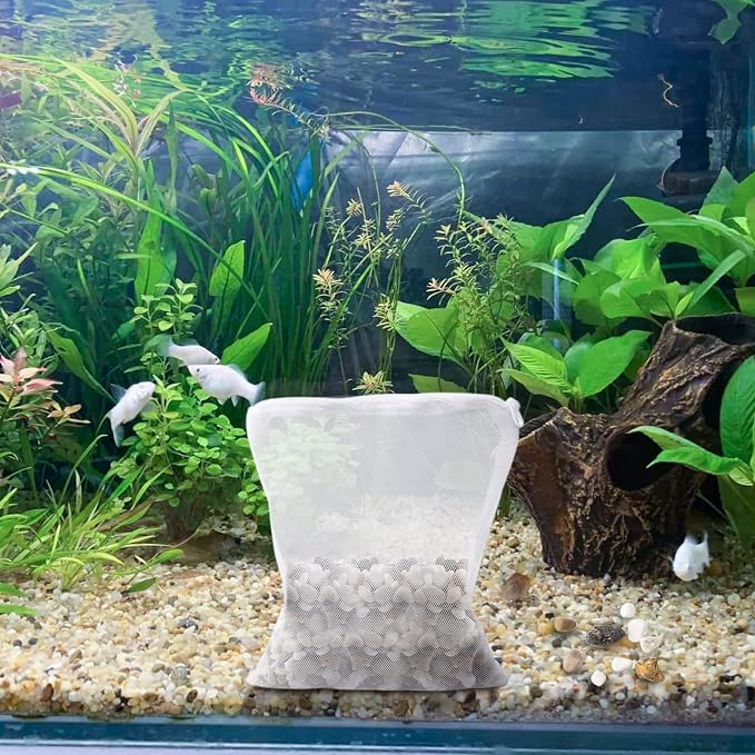 Segarty Filter Media Bags, Fish Tank White Net Bags