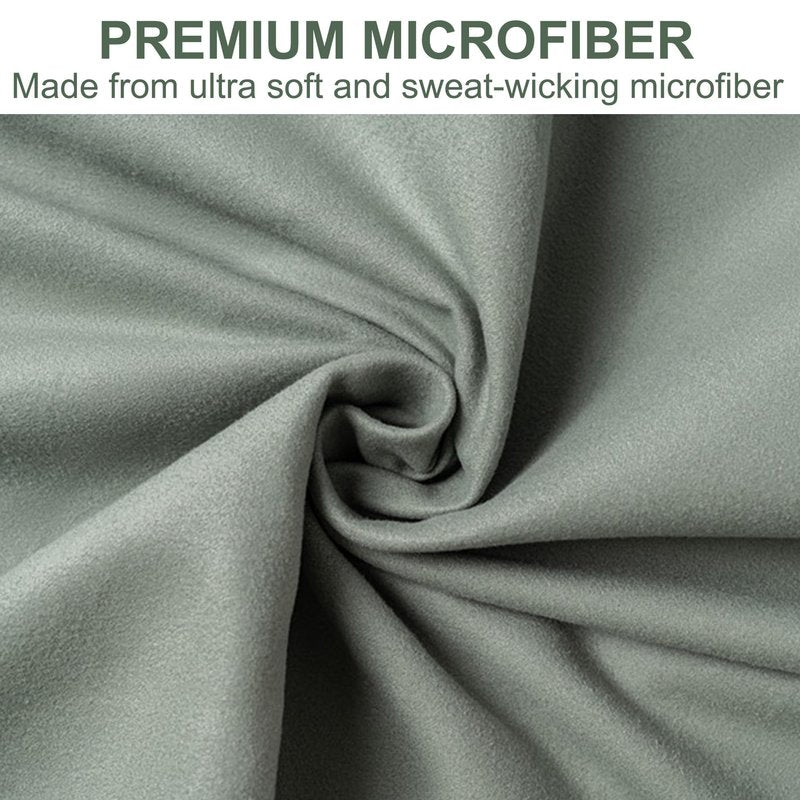 Aegero Camping Towel,2 Pack Microfiber Travel Sports Towel,Quick Dry-Super Absorbent-Ultra Compact-Ultra Soft-Lightweight.Suitable for Gym,Yoga,Trip,Beach,Shower,Backpacking,Pool(Army Green)