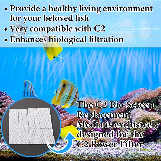 Maxcheck 10 Pcs Biological Filter Screens Bio-Screen Pad Filter Pad