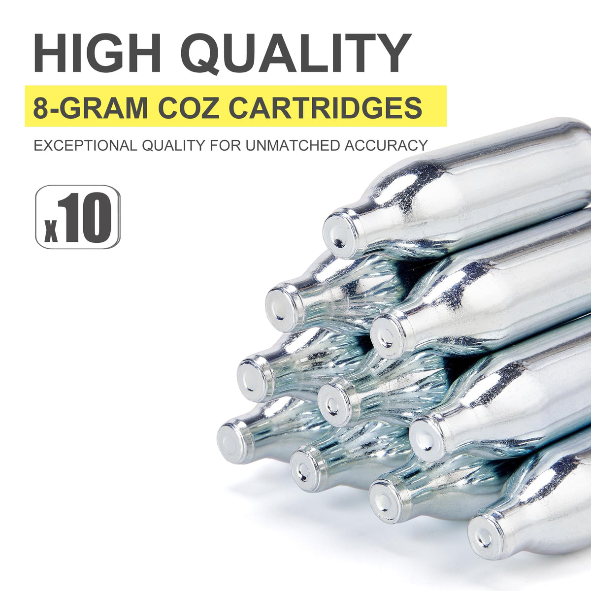 KONG MING CAR 8 Gram / 12 Gram CO2 Cartridges, Non-Threaded,High-Grade CO2 Cylinder CO2 Cartridges for Paintball Guns,Pellet Guns, BB Guns and Airsoft Guns