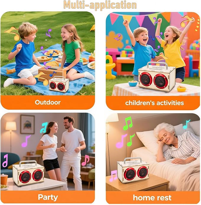 DIY Bluetooth Speaker Kit with Metal Handle - STEM Projects for Kids Ages 8-12, Build Your Own Portable Speaker, No Soldering Electronics Science Gift, STEM Toys for 8 9 11 13