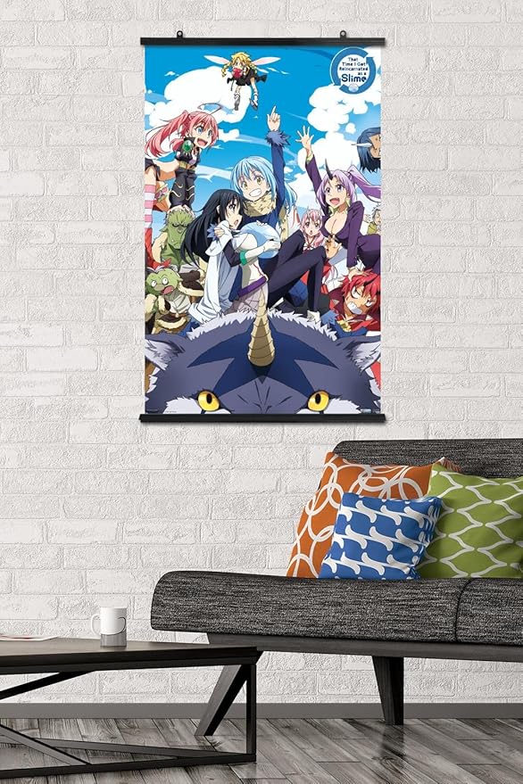 Trends International That Time I Got Reincarnated As A Slime - Group Wall Poster, 22.375" x 34", Premium Poster & Clip Bundle