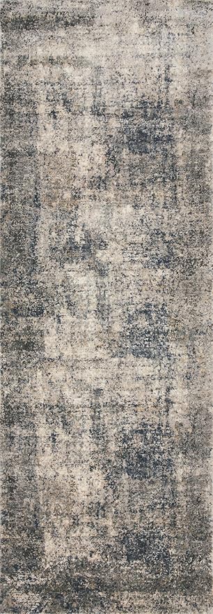Loloi Teagan Collection TEA-05 Denim/Slate 2'-8" x 13' Runner Rug, Large, Soft Neutral Rug, High-Traffic for Living Room, Bedroom, Home Office, Dining Area