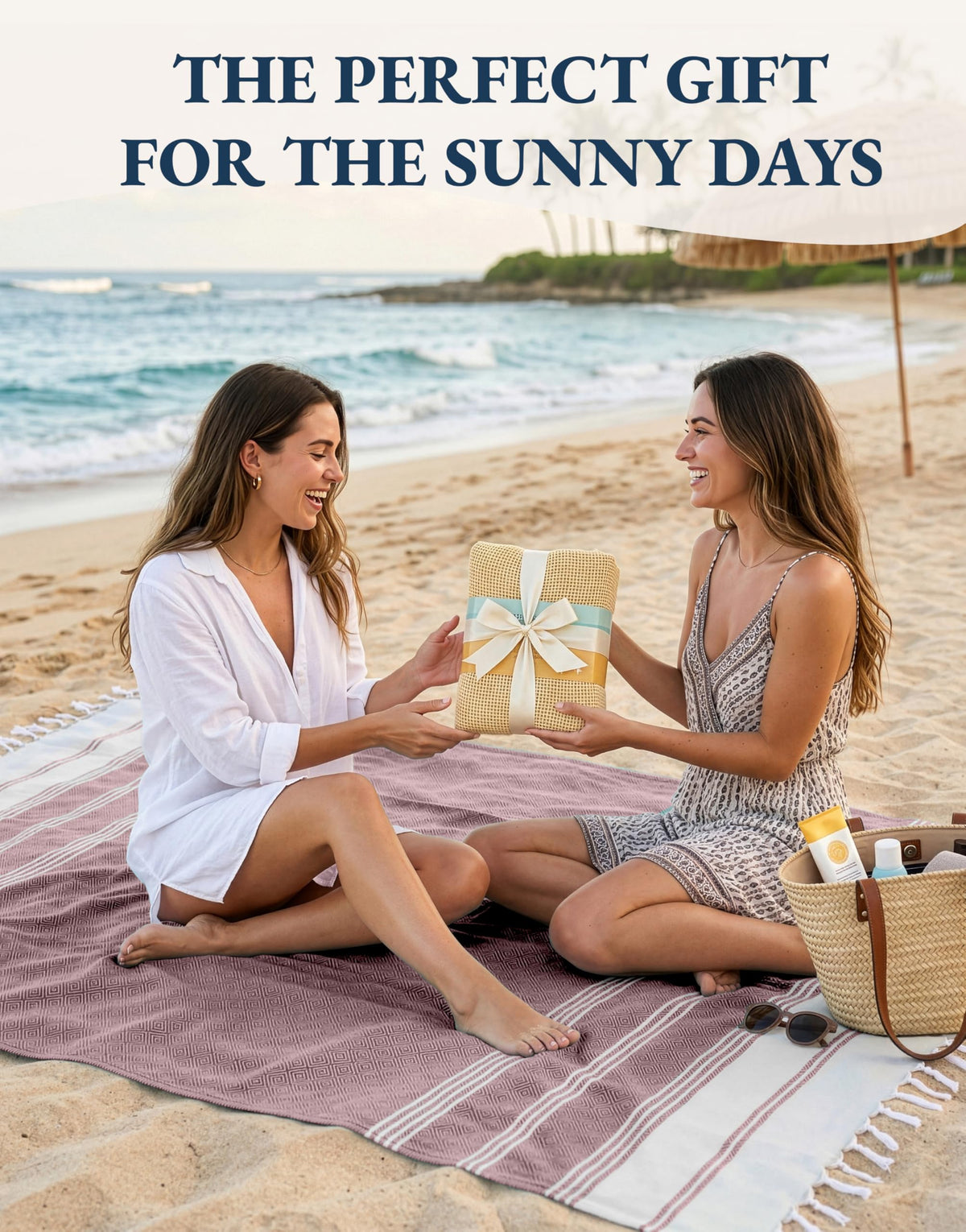 LANE LINEN Beach Towels for Women, 2 Pack Large Beach Towels Oversized, Pre-Washed, No-Shrink Sand Free, Quick Dry, Lightweight Travel Towel, Soft Beach Bath Towel, 39"x71" - Fired Brick