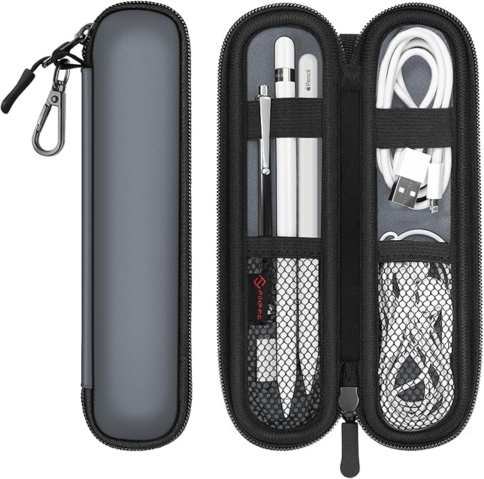 Fintie Pen Holder Case for Apple Pencil Pro, Apple Pencil (USB-C / 1st / 2nd Generation), Soft Neoprene Zipper Carrying Bag Sleeve Pouch for Samsung Stylus, Surface Pen