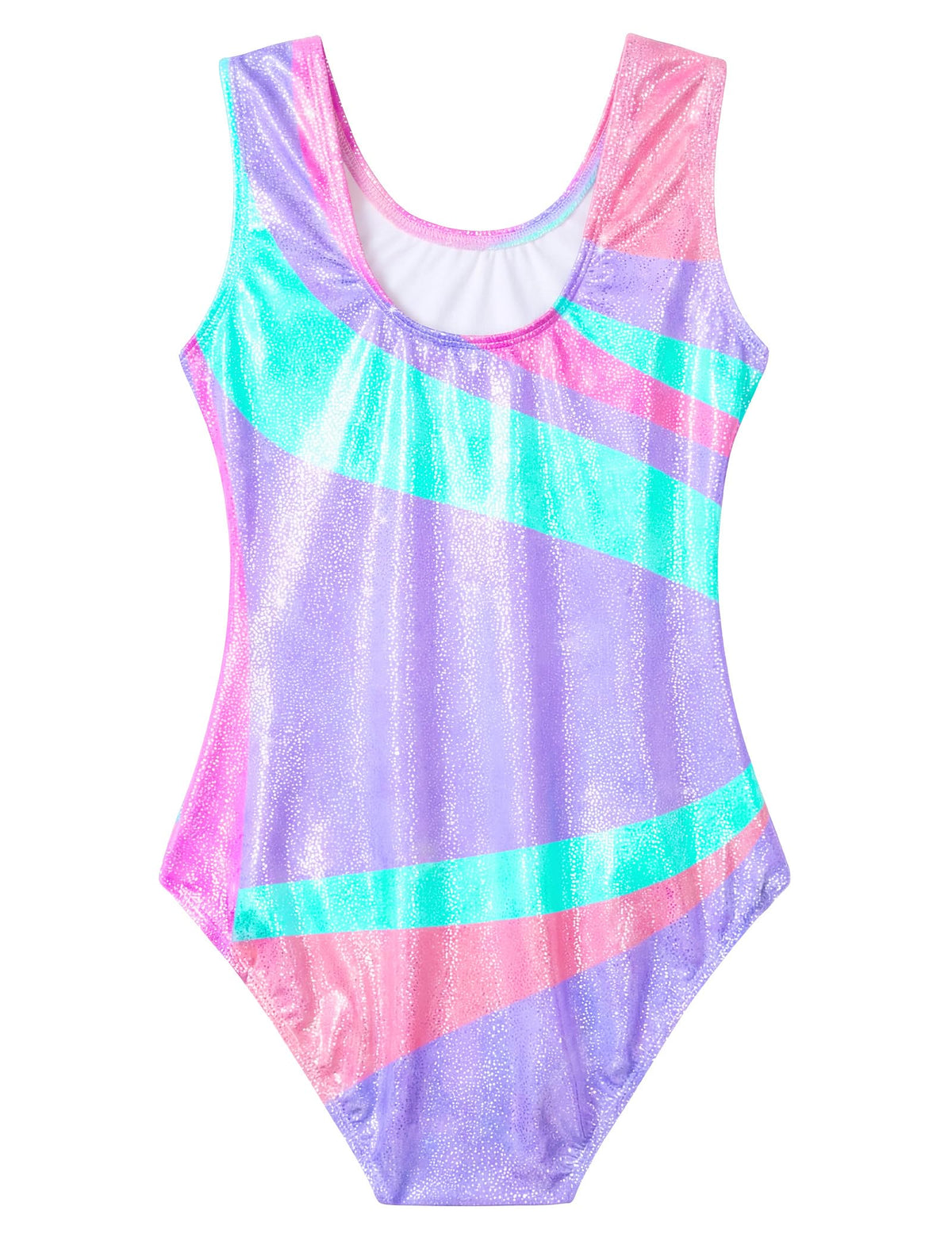 Domusgo Leotards for Girls Gymnastics Size 9-10 Years Old Sparkle Purple Blue Lightweight Athletic Outfits