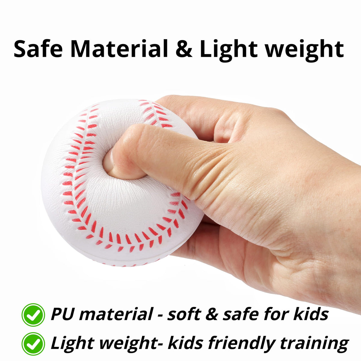 INTOWIND 12 Pack Foam Baseballs Softballs Foam Training Ball for Kids Beginners, 9 inch Practice Baseballs Tballs, Safe Throwing, Catching and Batting Practice