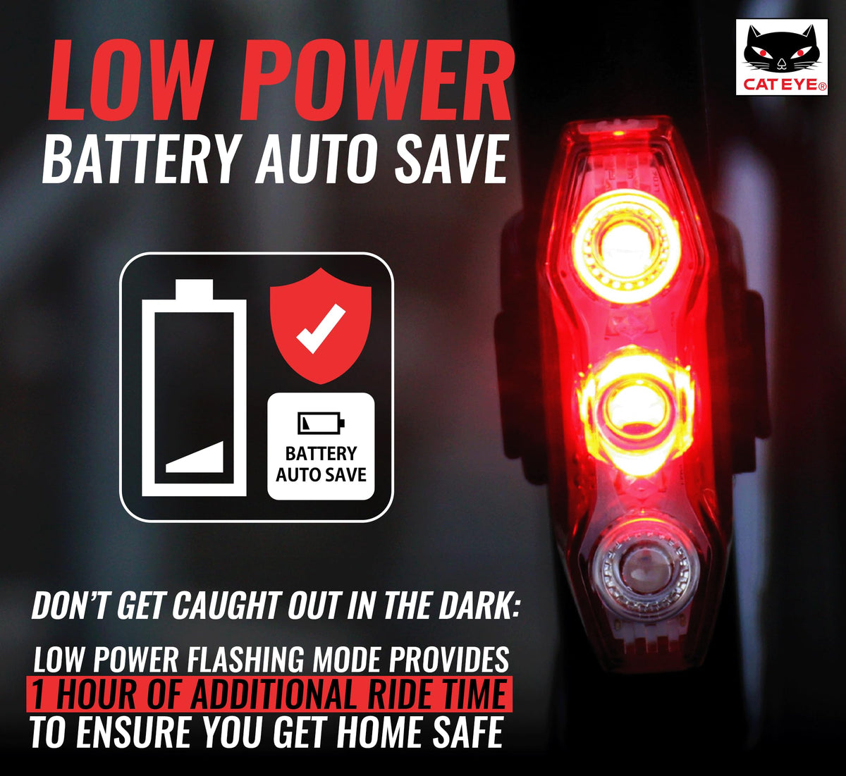 CATEYE USB Rechargeable Daytime Safety Light