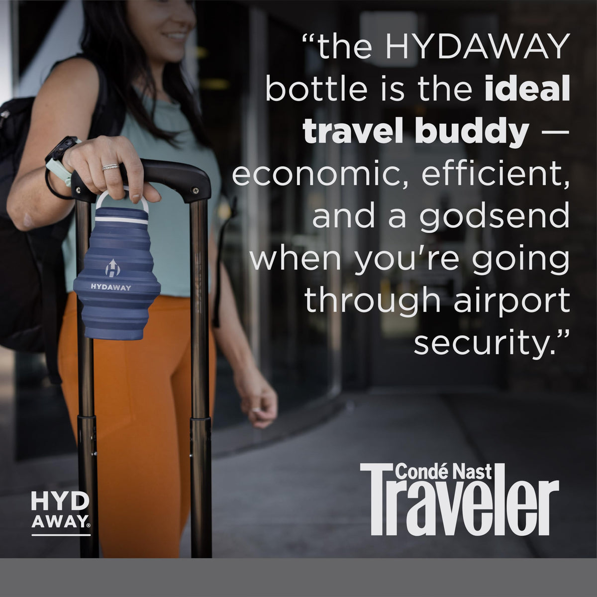 HYDAWAY 25oz Collapsible Water Bottle - BPA-Free, Leakproof, Lightweight, and Space-Saving - Perfect for Hiking, Travel, and All-Day Hydration