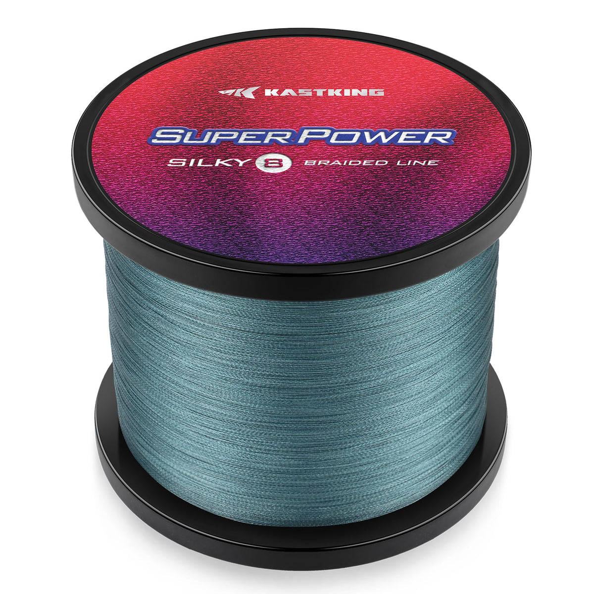 KastKing Superpower Silky8 Braided Fishing Line, Gray, 8 Strands, 30 LB, 300 Yds