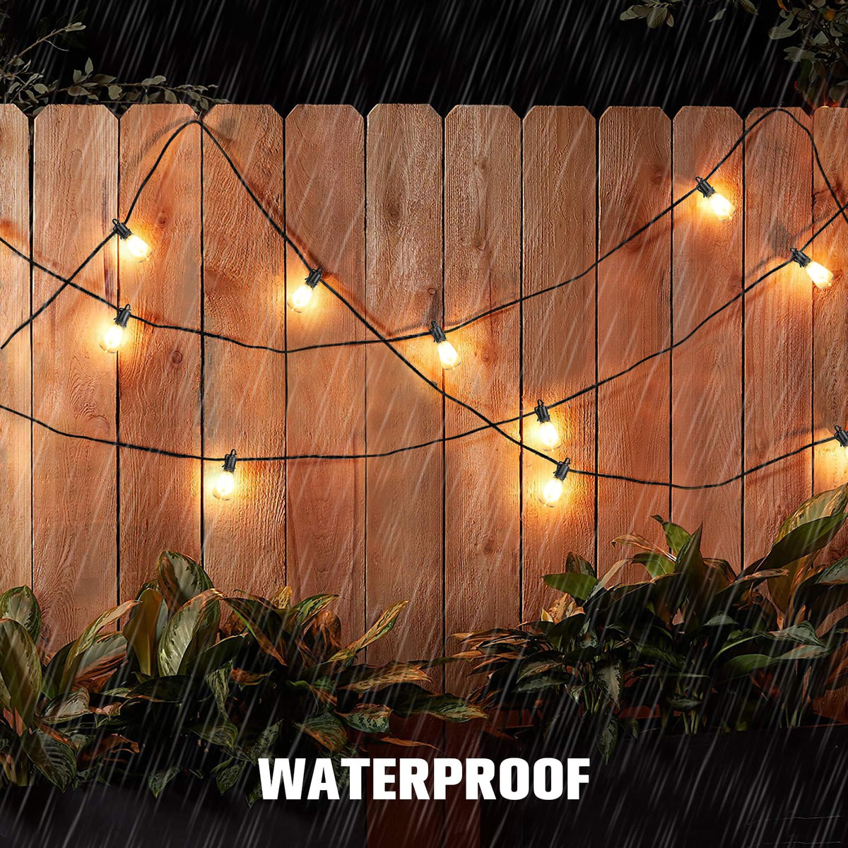 OOOLED 60FT Solar String Lights Outdoor Waterproof with Remote,Shatterproof ST38 20 LED Bulbs,2700K Dimmable Solar Lights Outdoor,Outside Hanging Lights for Patio,Garden,Camping,Deck,Backyard Decor