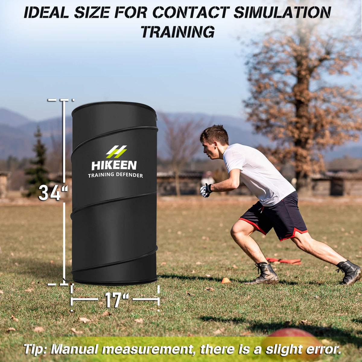 Hikeen Basketball Defender Dummy 4 Pack - Pop Up Safely Simulate Defender - Foldable Training Equipment for Basketball, Soccer, Football and More, 1 Carrying Bag