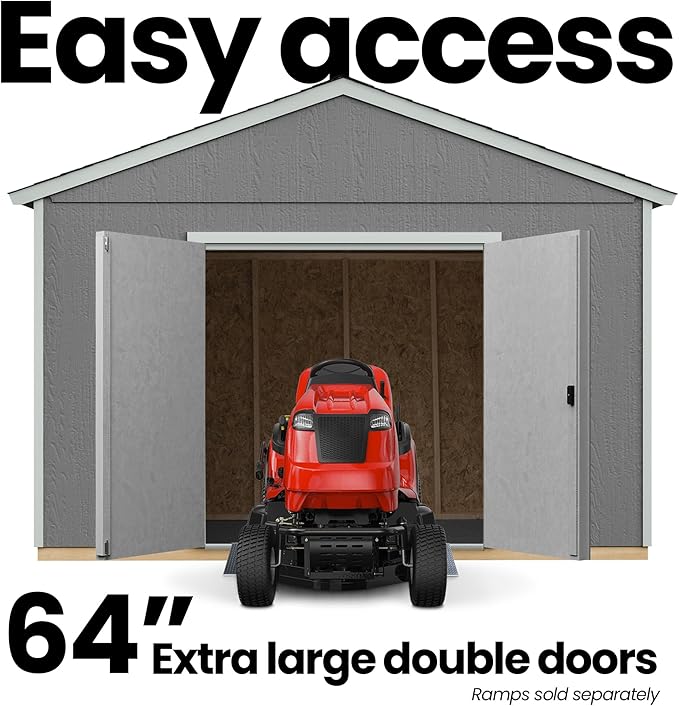 Handy Home Products Astoria 12x20 Do-It-Yourself Wooden Storage Shed with Floor Kit- Does not Include Paint or Roofing Shingles