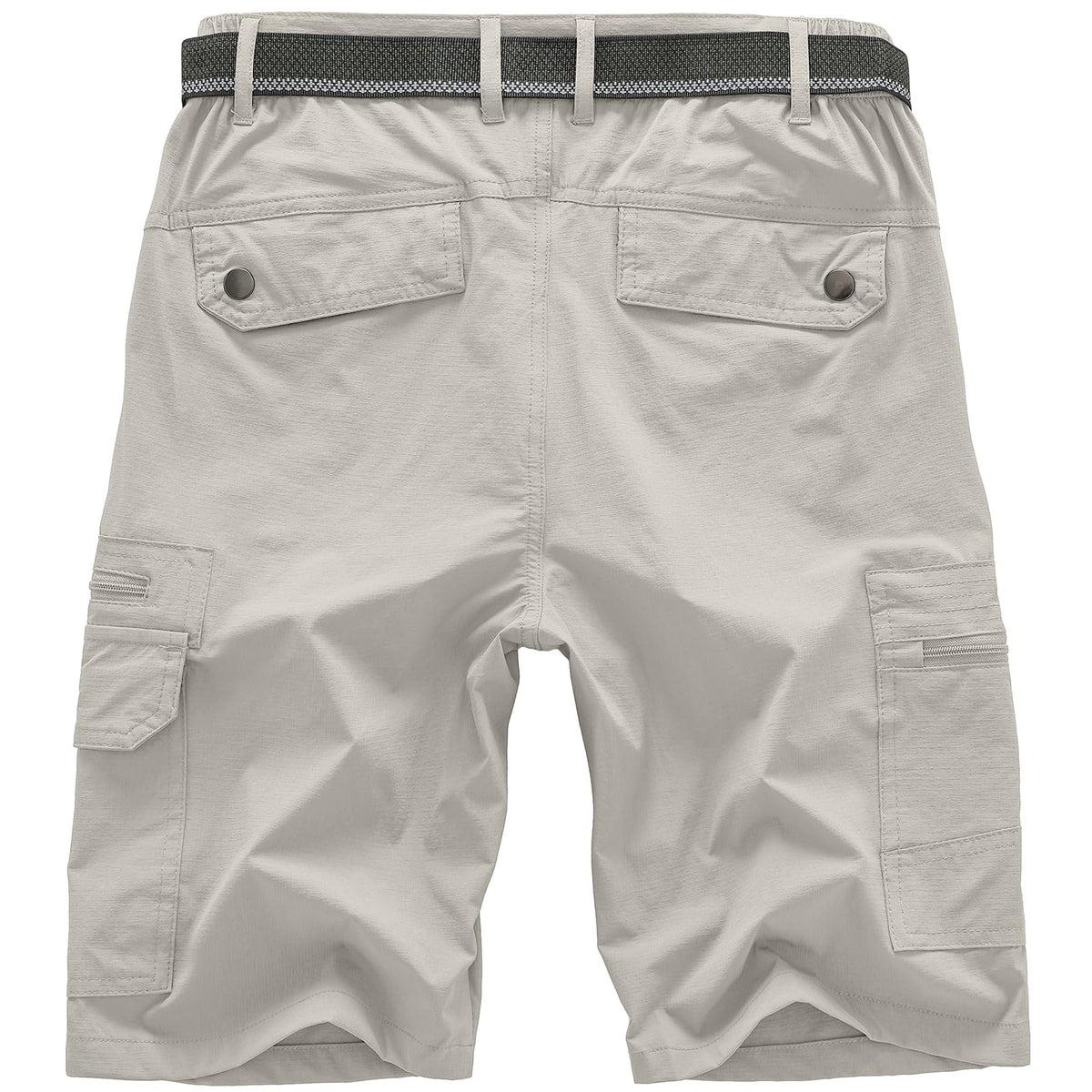 Jessie Kidden Mens Outdoor Casual Expandable Waist Lightweight Water Resistant Quick Dry Fishing Hiking Shorts (6222 Beige Apricot 38)