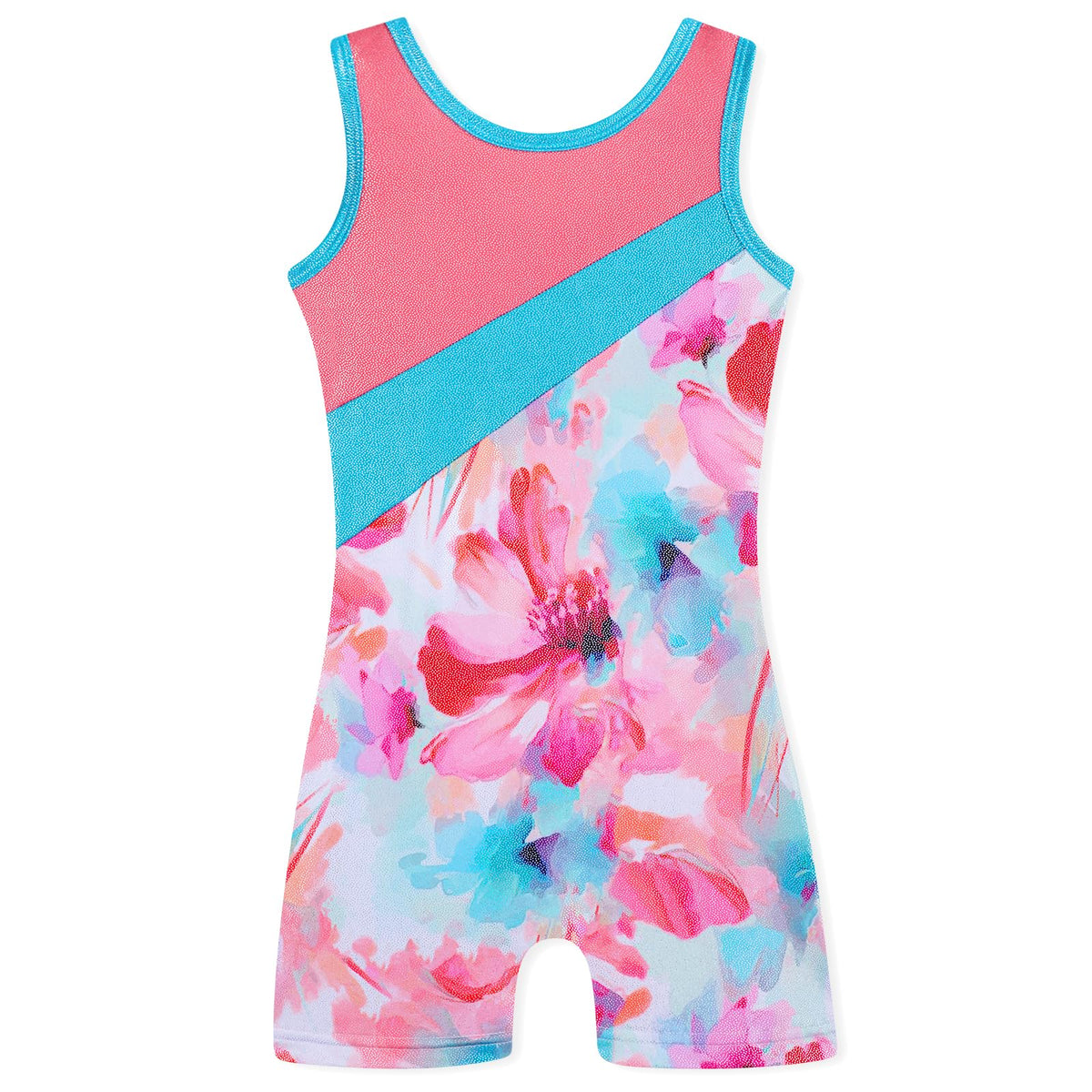 HOZIY Girls Gymnastics Practice Leotards for Girls 3t 4t Coral Floral Equipments Kids Leo Orange Leotardos De Gimnasia Para Niñas